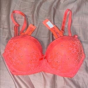 Orange Matching bra and thong